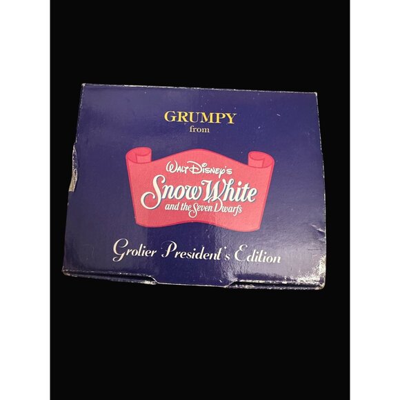 Disney Snow White Grumpy Ornament Grolier Presidents Edition dwarf + box - Picture 5 of 7